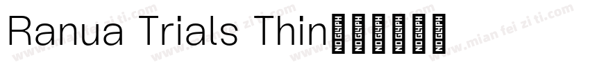 Ranua Trials Thin字体转换